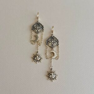 Boho Sun Moon Dangle Earrings M1206